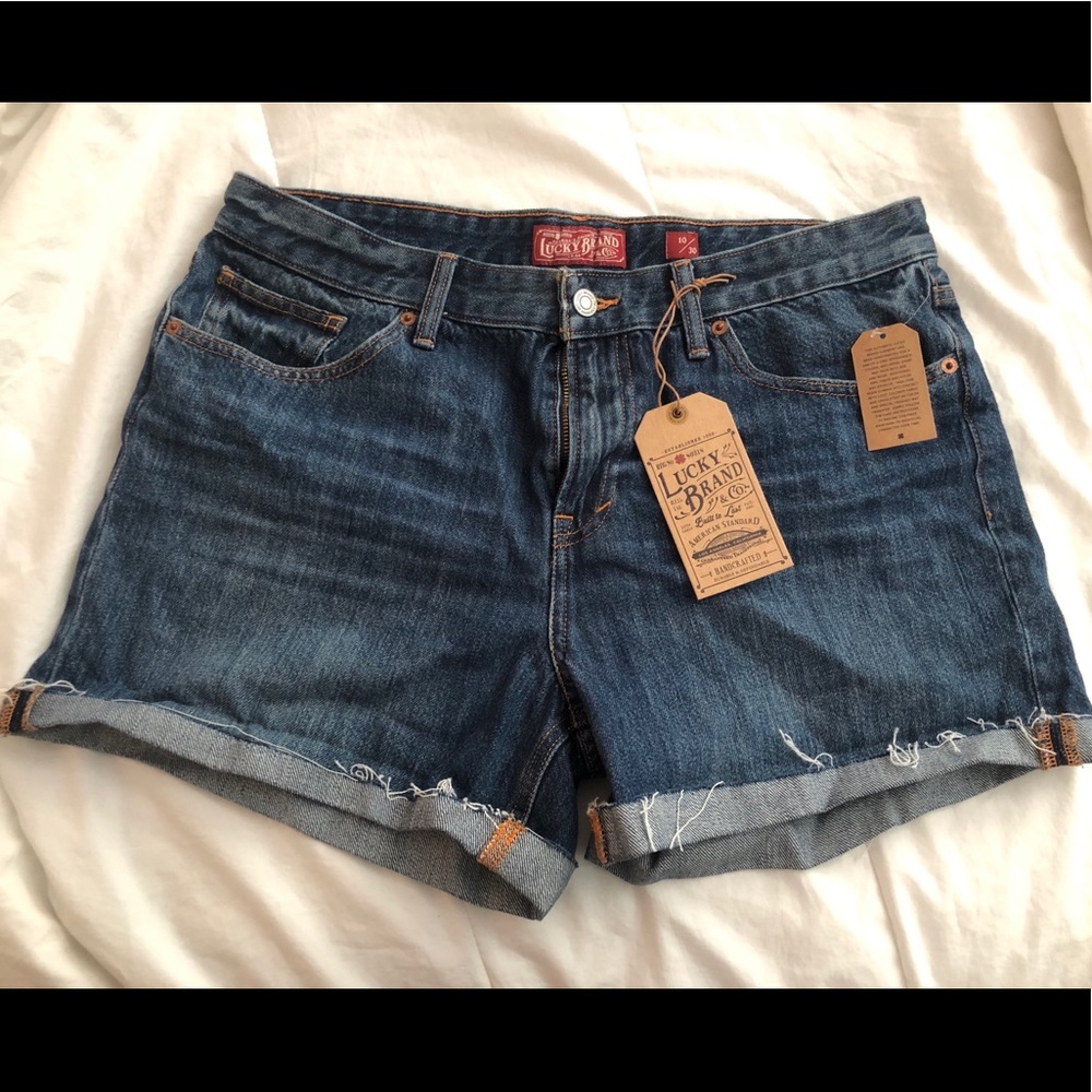 NWT Lucky Brand Frayed Hem Shorts SZ 10/30